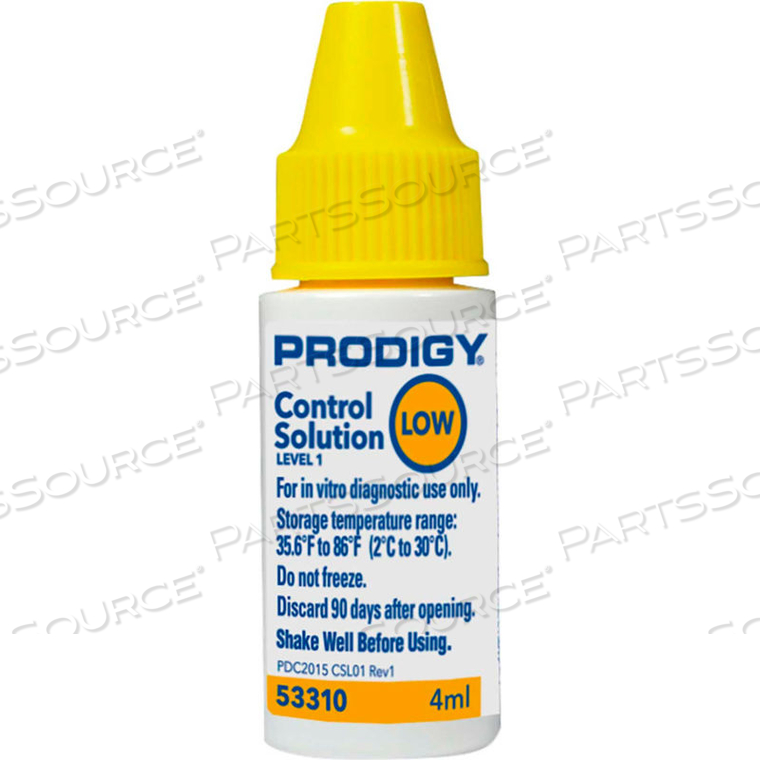PRODIGY CONTROL SOLUTION, LOW, 4 ML by Fabrication Enterprises