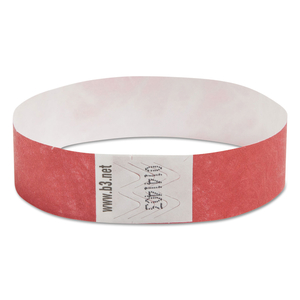 SECURITY WRISTBANDS, SEQUENTIALLY NUMBERED, 10" X 0.75", RED by Sicurix