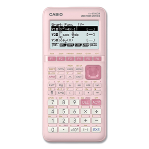 FX-9750GIII 3RD EDITION GRAPHING CALCULATOR, 21-DIGIT LCD, PINK by Casio