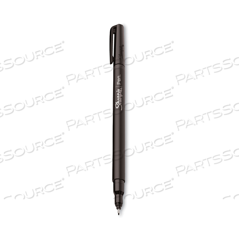 WATER-RESISTANT INK POROUS POINT PEN, STICK, FINE 0.4 MM, BLACK INK, BLACK/GRAY BARREL by Sharpie