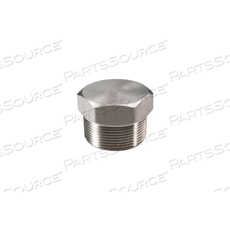 SS 304/304L FORGED PIPE FITTING 1/2" HEX HEAD PLUG NPT MALE by Merit Brass Company