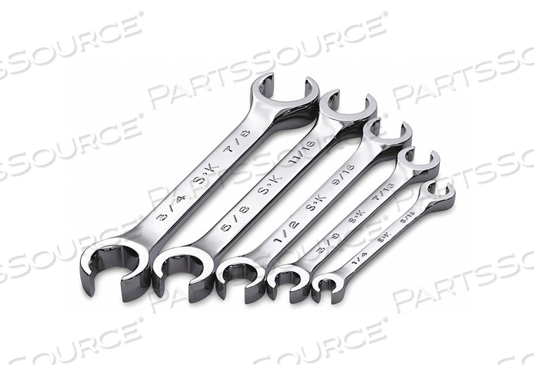 FLARE NUT WRENCH SET 5 PIECES 6 PTS by SK Professional Tools
