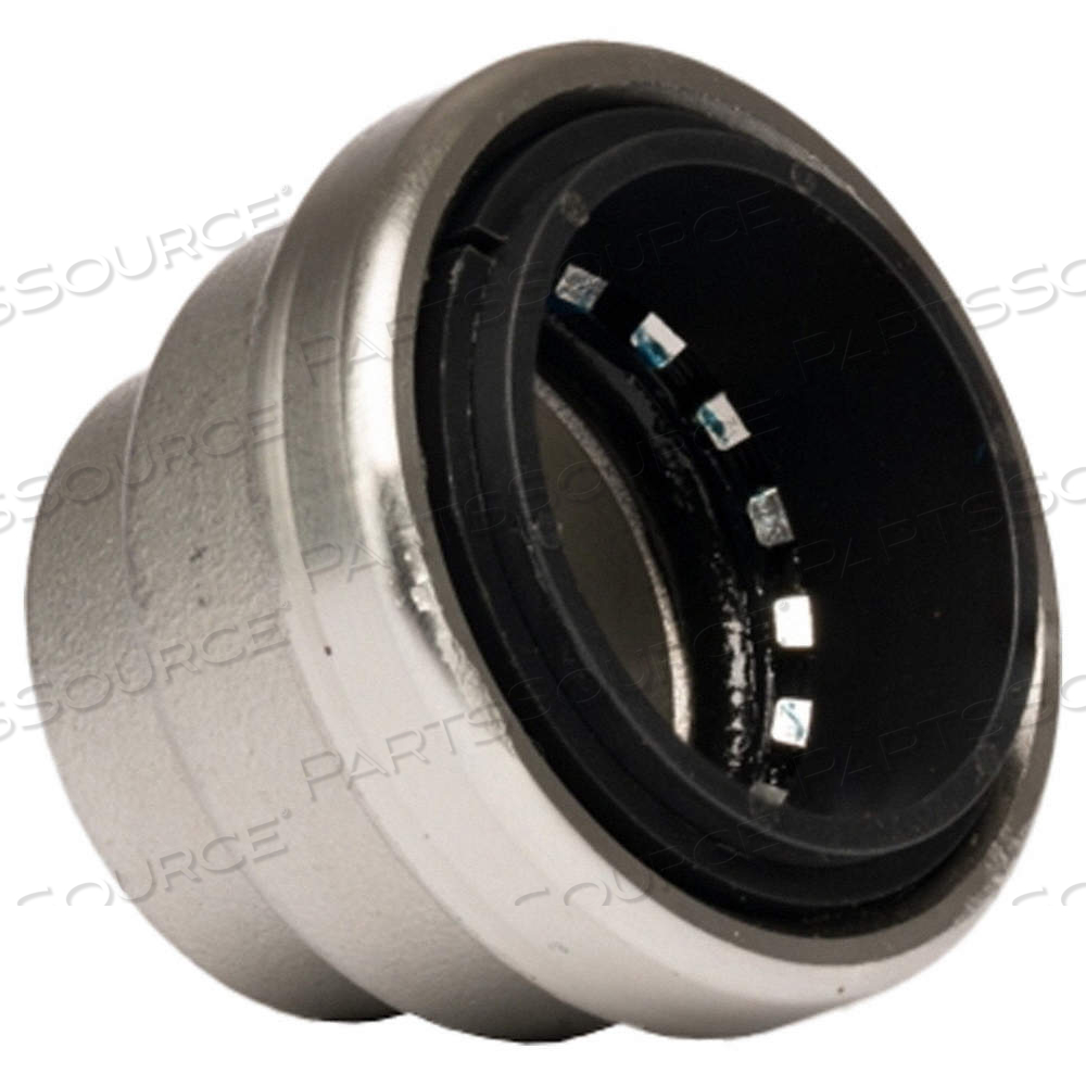 CAP, STAINLESS STEEL, PUSH-TO-CONNECT, FOR 1/2 IN TUBE OD by Approved Vendor