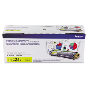 BROTHER TN225Y - HIGH YIELD - YELLOW - ORIGINAL - TONER CARTRIDGE - FOR BROTHER DCP-9020, MFC-9130, MFC-9330, MFC-9340, HL-3140, 3150, 3170, by Brother