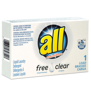 FREE CLEAR HE LIQUID LAUNDRY DETERGENT, UNSCENTED, 1.6 OZ VEND-BOX, 100/CARTON by All