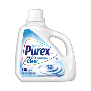 FREE AND CLEAR LIQUID LAUNDRY DETERGENT, UNSCENTED, 150 OZ BOTTLE, 4/CARTON by Purex