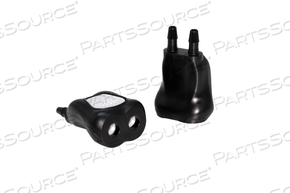 2T DINACLICK FEMALE RECEPT TO 1/8 IN ID TUBING, DUAL LUMEN HOSE 