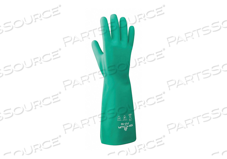 CHEMICAL RESISTANT GLOVES NITRILE XL PR by SHOWA
