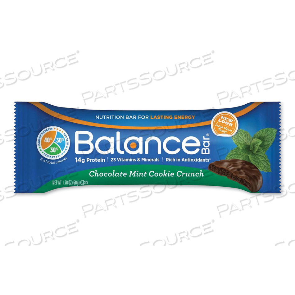 40-30-30 NUTRITION BAR, CHOCOLATE MINT COOKIE CRUNCH, 1.76 OZ, 6/BOX 