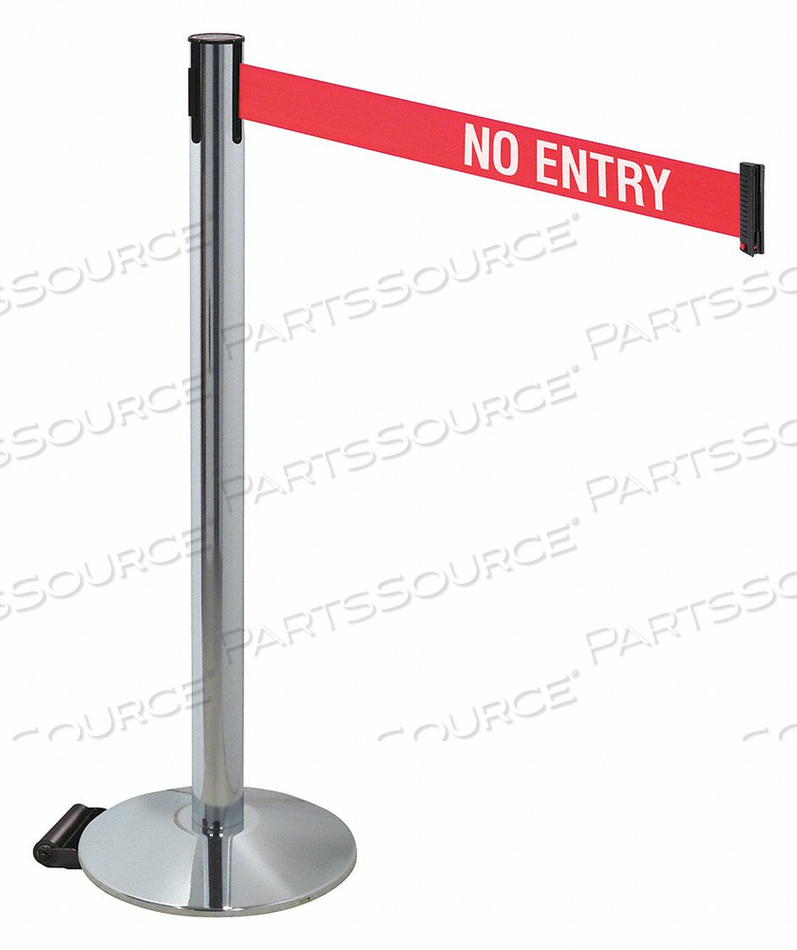 BARRIER POST GRAY W/WHEELS NO ENTRY by VISIONTRON Corp.