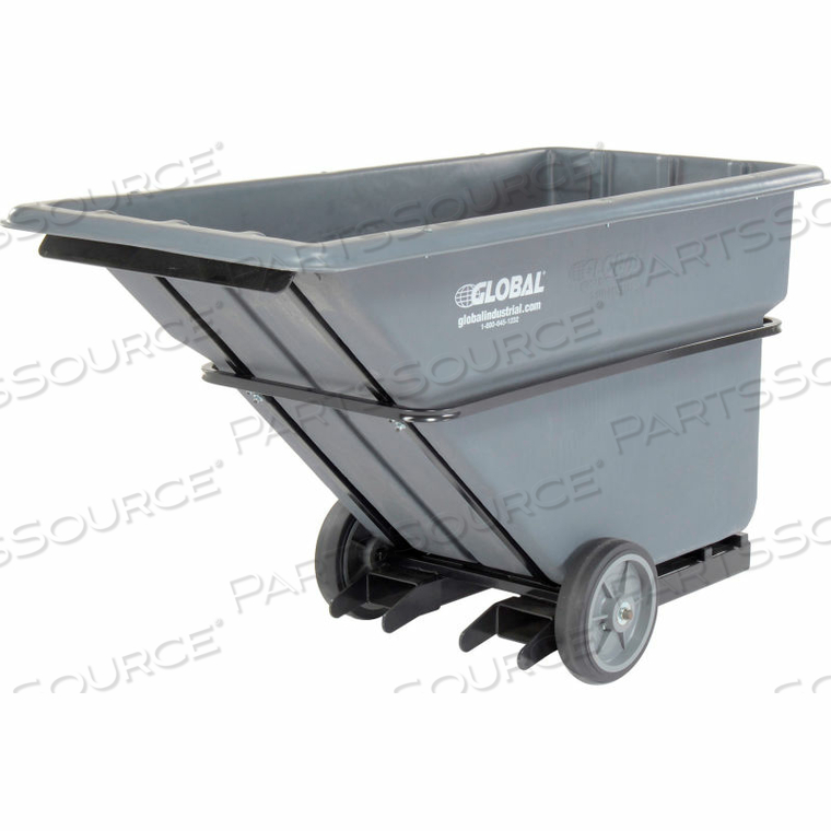 DELUXE GRAY EXTRA HEAVY DUTY PLASTIC FORKLIFTABLE TILT TRUCK 1 CU. YARD by Quality Industries LLC DELUXE GRAY EXTRA HEAVY DUTY PLASTIC FORKLIFTABLE TILT TRUCK 1 CU. YARD by Quality Industries LLC