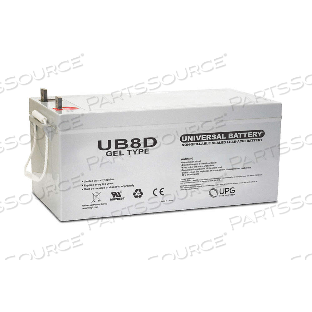 SEALED LEAD ACID BATTERY, 12V DC, 220 AH CAPACITY, 8.66 IN HT, 10.55 IN WD, ABS by Approved Vendor