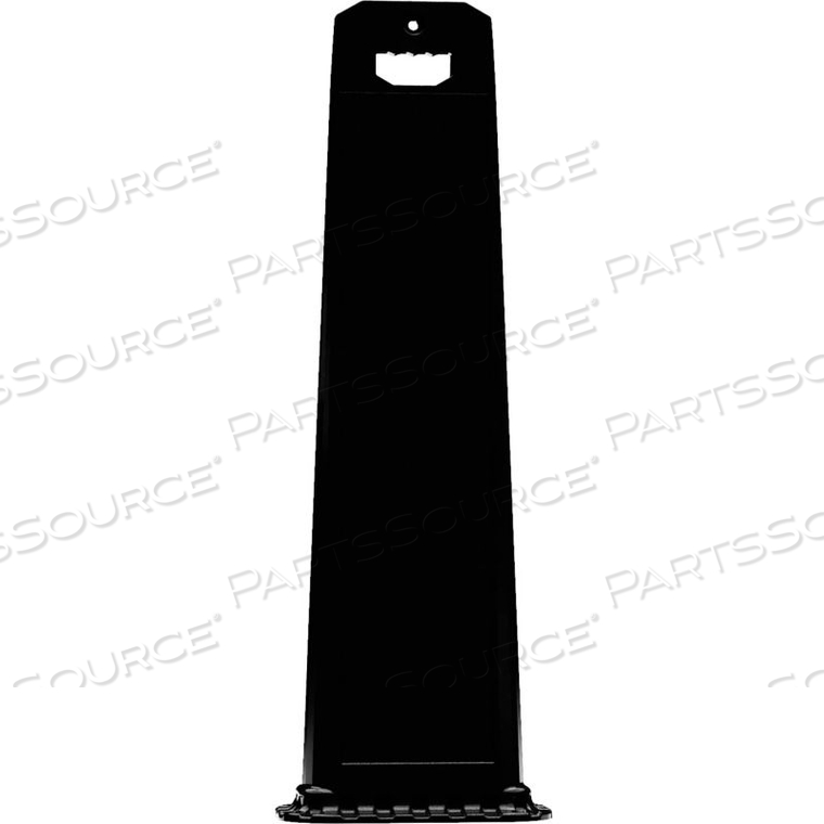 VERTICAL PANEL CHANNELIZER BARRICADE W/ OVERSIZED HANDLE, BLACK by Plasticade VERTICAL PANEL CHANNELIZER BARRICADE W/ OVERSIZED HANDLE, BLACK by Plasticade