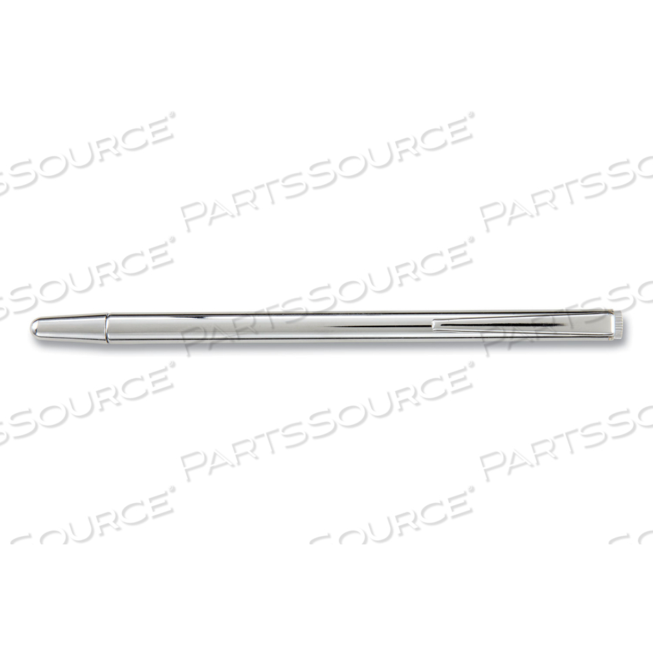 SLIMLINE PEN-SIZE POCKET POINTER WITH CLIP, EXTENDS TO 24.5", SILVER by Apollo Audio Visual