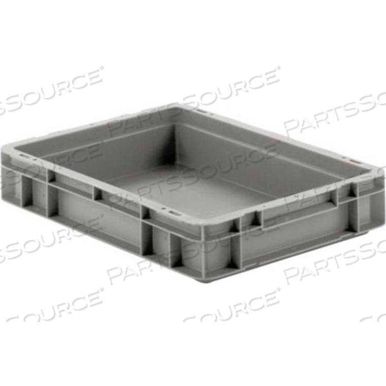 EURO-FIX SOLID CONTAINER EF4070 - 16" X 12" X 3", GRAY by SSI Schaefer EURO-FIX SOLID CONTAINER EF4070 - 16" X 12" X 3", GRAY by SSI Schaefer