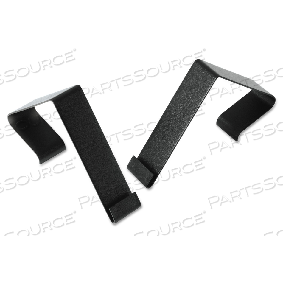 CUBICLE PARTITION HANGERS, FOR 1.5" TO 2.5" THICK PARTITION WALLS, BLACK by Quartet