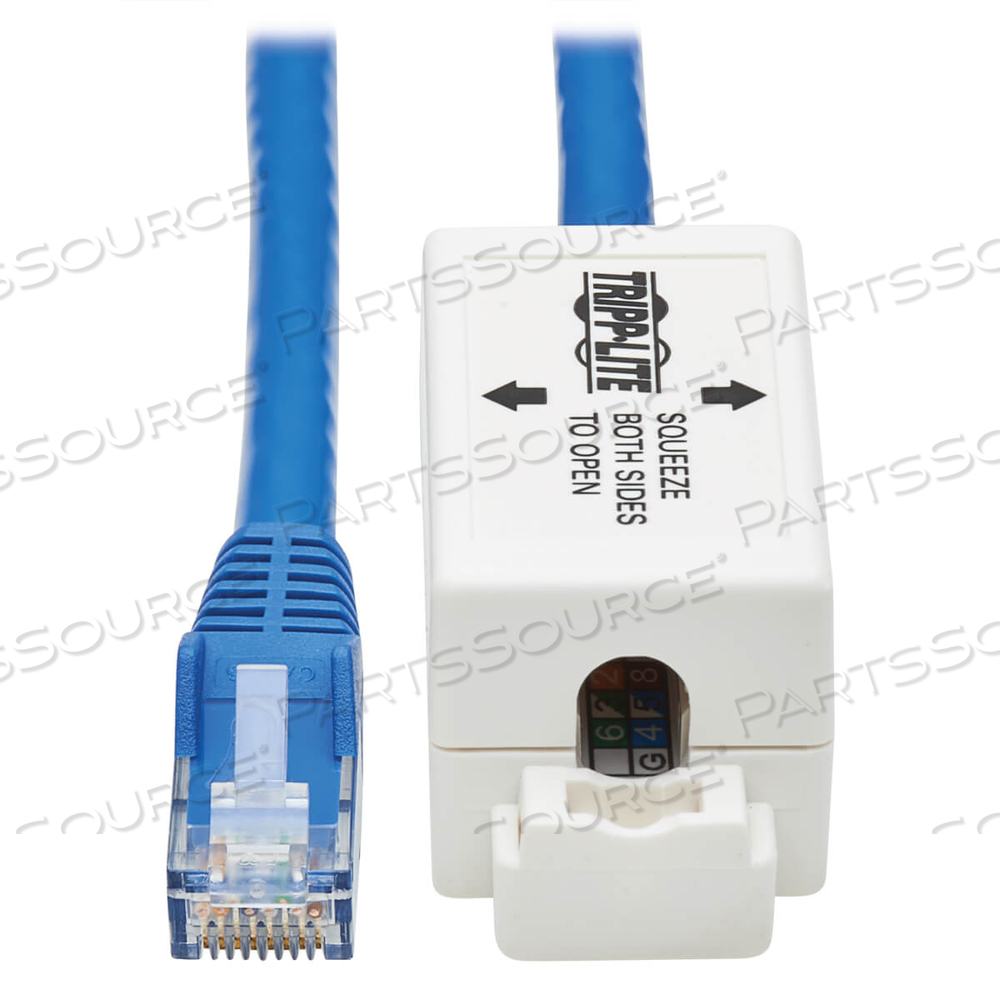 CAT6 JUNCTION BOX CABLE ASSEMBLY RJ45 UNSHIELDED POE+ BLUE 18IN by Tripp Lite