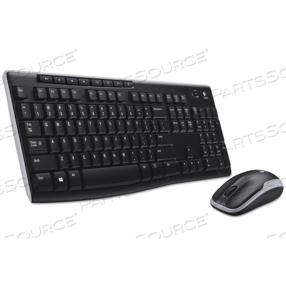 FULL-SIZE WIRELESS MEMBRANE KEYBOARD AND MOUSE BUNDLE FOR WINDOWS - BLACK by Logitech FULL-SIZE WIRELESS MEMBRANE KEYBOARD AND MOUSE BUNDLE FOR WINDOWS - BLACK by Logitech