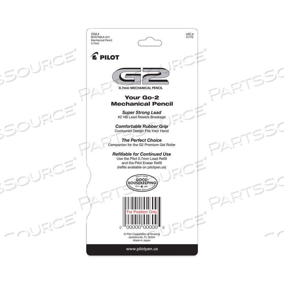 G2 MECHANICAL PENCIL, 0.7 MM, HB (#2.5), BLACK LEAD, ASSORTED BARREL COLORS by Pilot G2 MECHANICAL PENCIL, 0.7 MM, HB (#2.5), BLACK LEAD, ASSORTED BARREL COLORS by Pilot