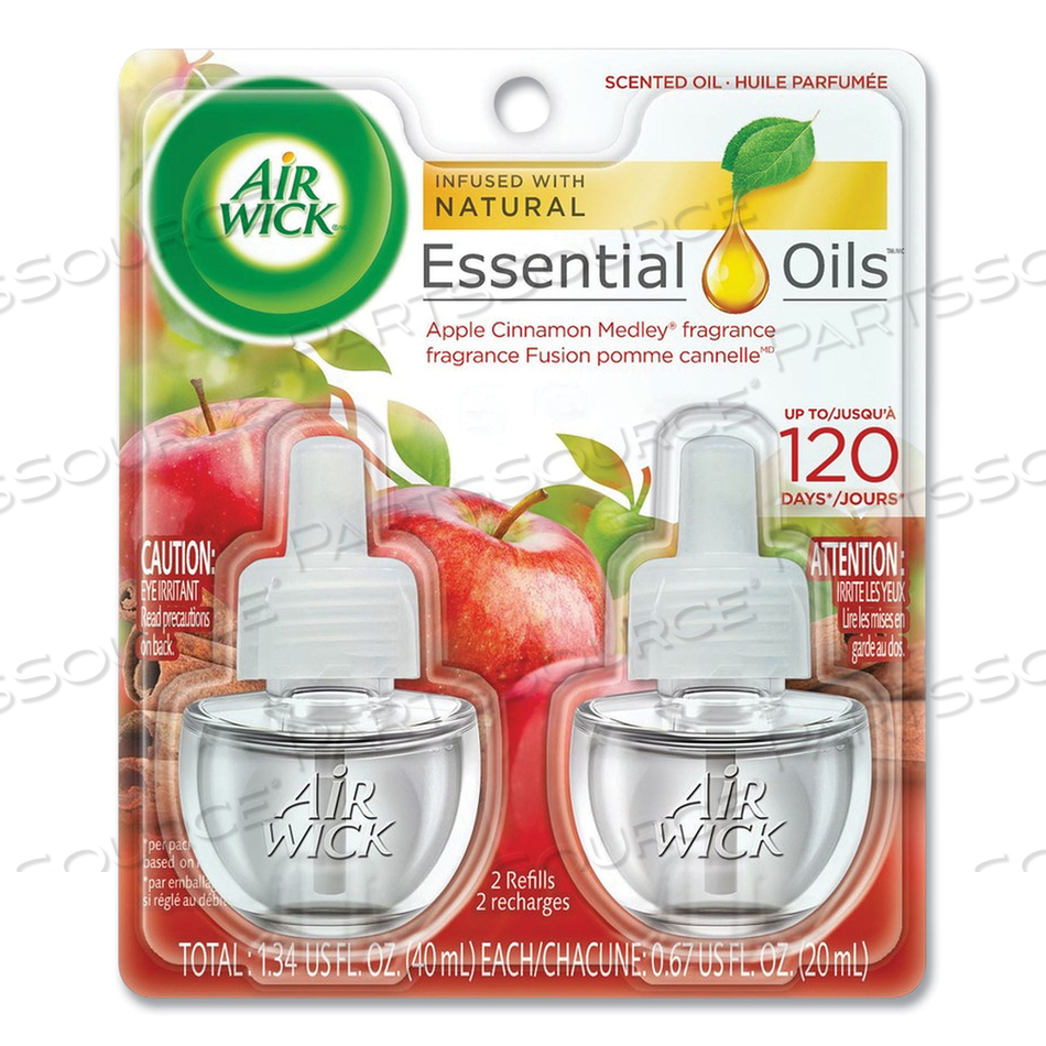 SCENTED OIL REFILL, 0.67 OZ, APPLE CINNAMON MEDLEY/CARTON by Air Wick