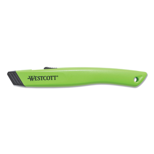 SAFETY CERAMIC BLADE BOX CUTTER, 0.5" BLADE, 5.5" PLASTIC HANDLE, GREEN by Westcott