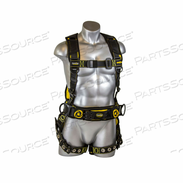 CYCLONE CONSTRUCTION HARNESS, PASS-THRU CHEST, TONGUE BUCKLE LEGS & WAIST, XL, 130-330LBS by Guardian Fall Protection CYCLONE CONSTRUCTION HARNESS, PASS-THRU CHEST, TONGUE BUCKLE LEGS & WAIST, XL, 130-330LBS by Guardian Fall Protection