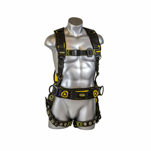 CYCLONE CONSTRUCTION HARNESS, PASS-THRU CHEST, TONGUE BUCKLE LEGS & WAIST, XL, 130-330LBS by Guardian Fall Protection