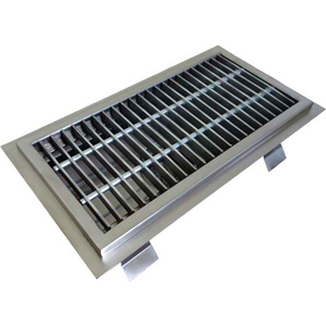 ANTI-SPLASH FLOOR TROUGH WITH STAINLESS STEEL GRATING & 1 CENTER DRAIN by IMC