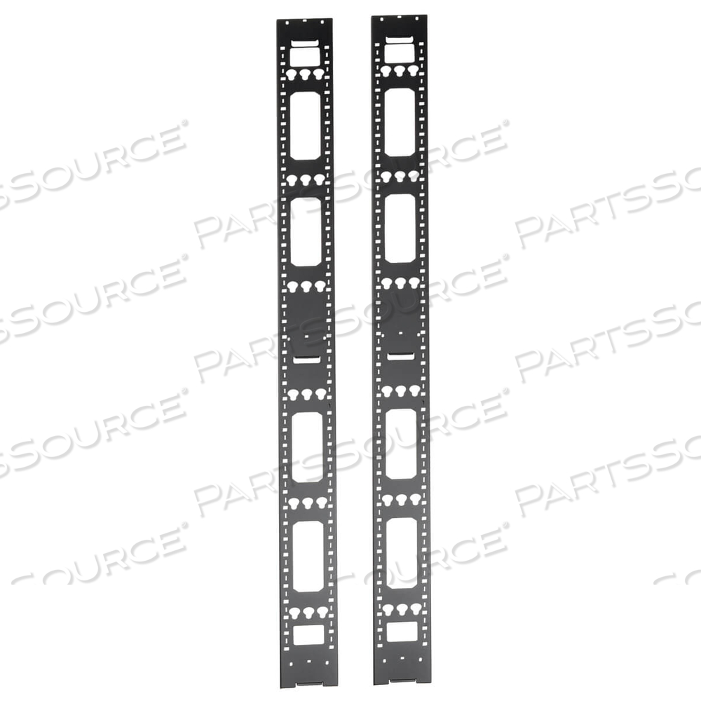 48U RACK ENCLOSURE SERVER CABINET VERTICAL CABLE MANAGEMENT BARS - CABLE MANAGEMENT BAR - BLACK - 48U (PACK OF 2) by Tripp Lite