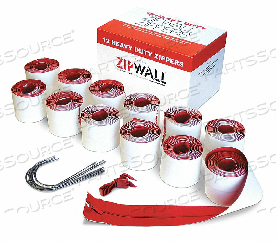 DUST BARRIER ADHESIVE ZIPPER 7FT. PK12 by ZipWall