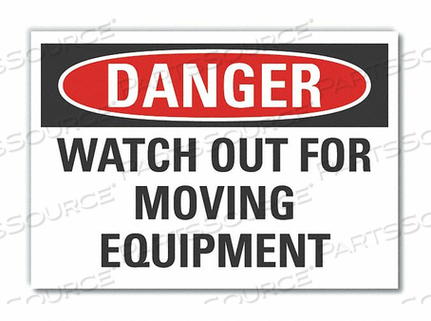 DANGER SIGN 10 W X 7 H 0.001 THICK by Lyle Signs Inc.