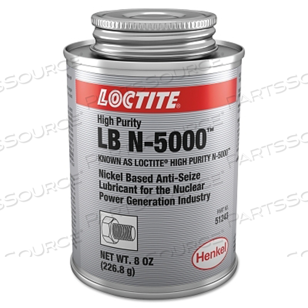 N-5000 HIGH PURITY ANTI-SEIZE, 8 OZ BRUSH TOP CAN by Loctite Brand N-5000 HIGH PURITY ANTI-SEIZE, 8 OZ BRUSH TOP CAN by Loctite Brand