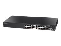 ECS2100-28P, SWITCH, SMART, 24 X 10/100/1000 (POE) + 4 X GIGABIT SFP, RACK-MOUNTABLE, POE (200 W) by Edge-Core