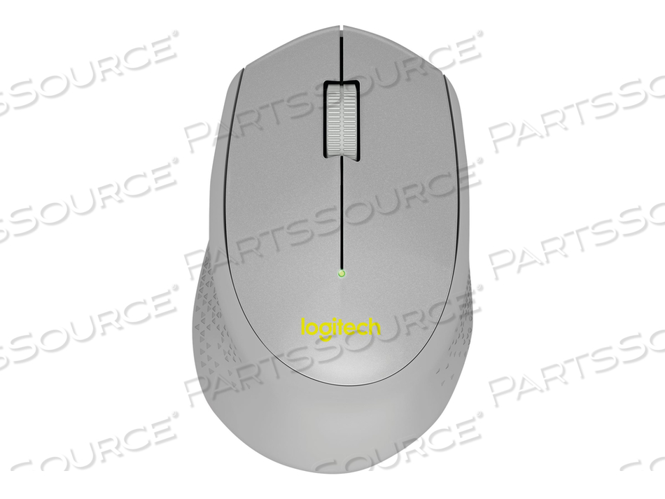 SILENT PLUS, MOUSE, RIGHT-HANDED, OPTICAL, 3 BUTTONS, WIRELESS, 2.4 GHZ, USB WIRELESS RECEIVER, GRAY, YELLOW by Logitech SILENT PLUS, MOUSE, RIGHT-HANDED, OPTICAL, 3 BUTTONS, WIRELESS, 2.4 GHZ, USB WIRELESS RECEIVER, GRAY, YELLOW by Logitech
