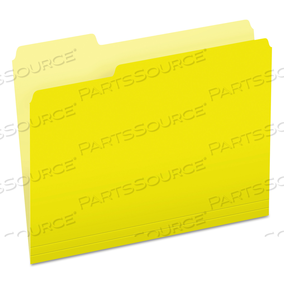 COLORED FILE FOLDERS, 1/3-CUT TABS: ASSORTED, LETTER SIZE, YELLOW/LIGHT YELLOW by Esselte Pendaflex Corp. COLORED FILE FOLDERS, 1/3-CUT TABS: ASSORTED, LETTER SIZE, YELLOW/LIGHT YELLOW by Esselte Pendaflex Corp.
