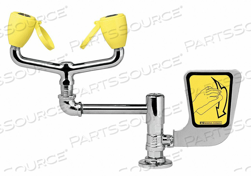 EYEWASH TABLETOP CHROME PUSH HANDLE by Speakman EYEWASH TABLETOP CHROME PUSH HANDLE by Speakman