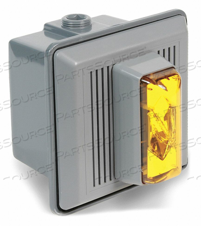 HORN STROBE AMBER 5-1/2 IN H 24VAC/DC by Edwards Signaling HORN STROBE AMBER 5-1/2 IN H 24VAC/DC by Edwards Signaling