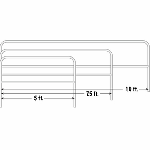 GALVANIZED STEEL GUARDRAIL KIT, 12 ZIP BASES, 11 RZ GUARDRAIL, 10'L by Tie Down, Inc.