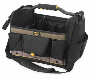 TOOL TOTE 21 POCKETS 14 X11 X11 BLACK by CLC (Custom Leathercraft)