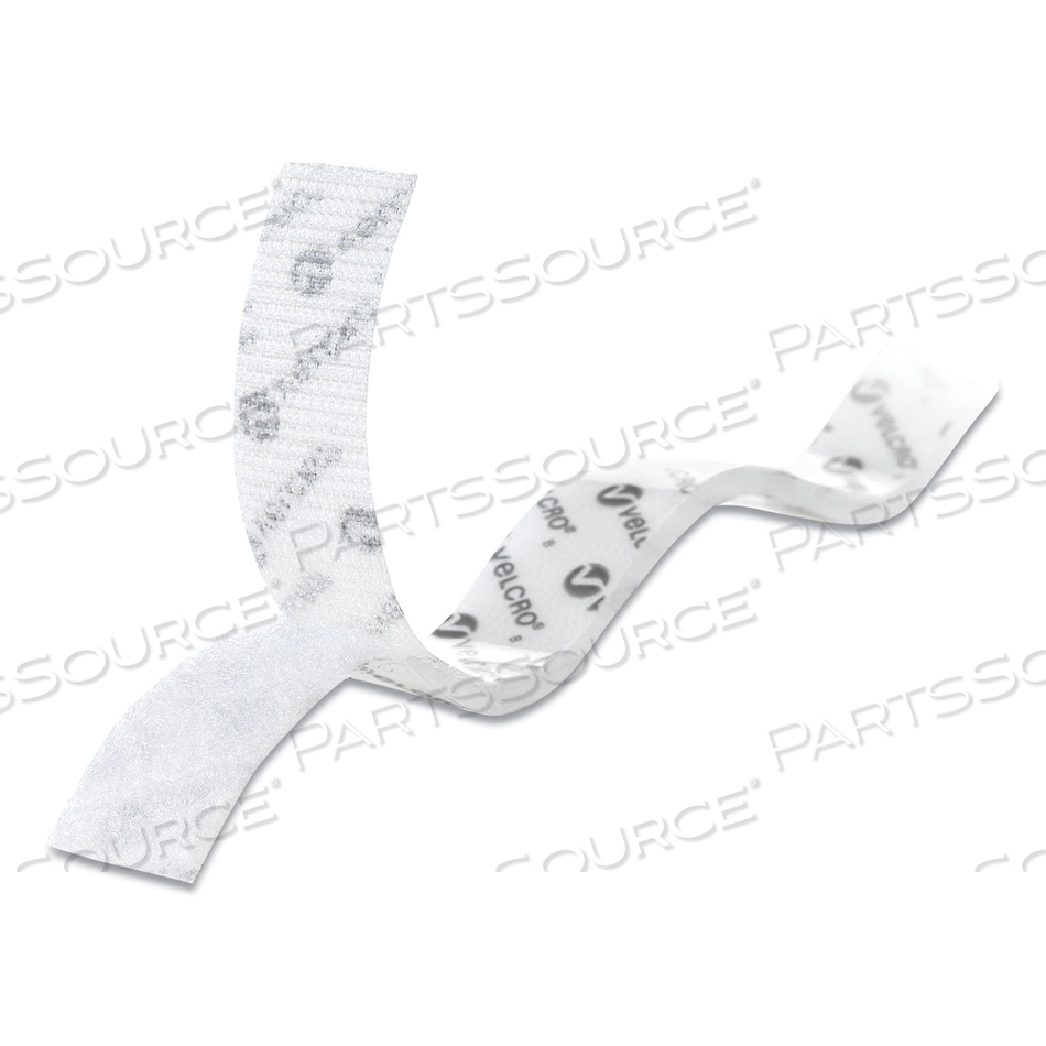 STICKY-BACK FASTENERS WITH DISPENSER, REMOVABLE ADHESIVE, 0.75" X 15 FT, WHITE by Velcro