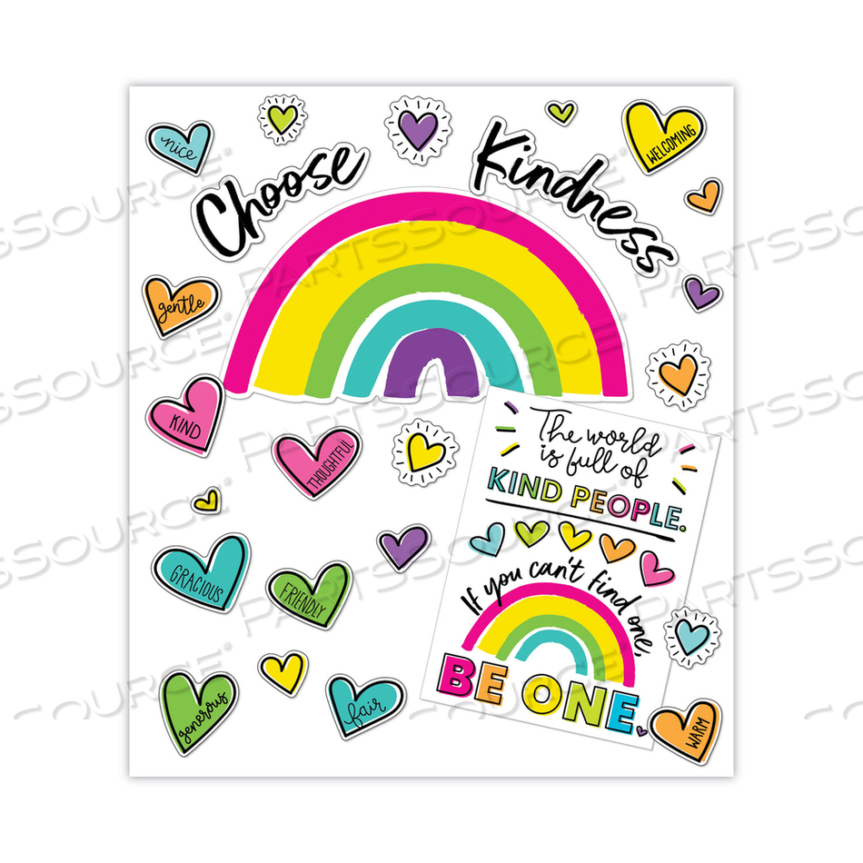 MOTIVATIONAL BULLETIN BOARD SET, KIND VIBES, 75 PIECES by Carson-Dellosa Publishing MOTIVATIONAL BULLETIN BOARD SET, KIND VIBES, 75 PIECES by Carson-Dellosa Publishing