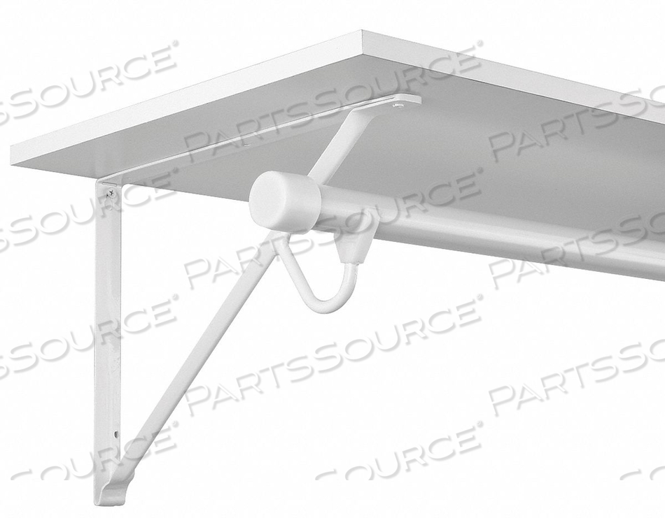 WHT LARGE HVY DUTY SHELF AND ROD BRKT by John Sterling WHT LARGE HVY DUTY SHELF AND ROD BRKT by John Sterling