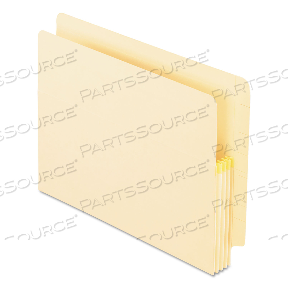 MANILA DROP FRONT SHELF FILE POCKETS WITH RIP-PROOF-TAPE GUSSET TOP, 3.5" EXPANSION, LETTER SIZE, MANILA by Esselte Pendaflex Corp. MANILA DROP FRONT SHELF FILE POCKETS WITH RIP-PROOF-TAPE GUSSET TOP, 3.5" EXPANSION, LETTER SIZE, MANILA by Esselte Pendaflex Corp.