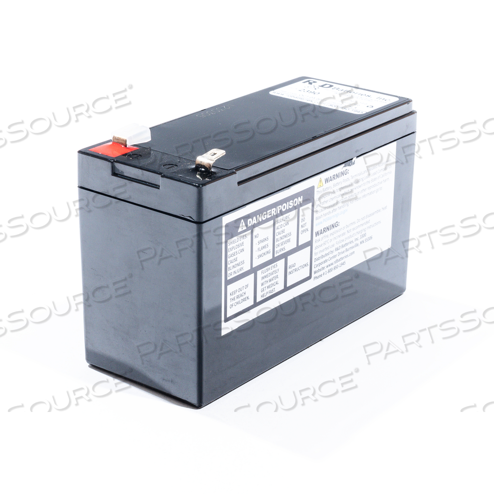 REPLACEMENT BATTERY, 9 AH, SLA/VRLA, 12 V, 40 A, FASTON 1/4 IN by R&D Batteries, Inc.