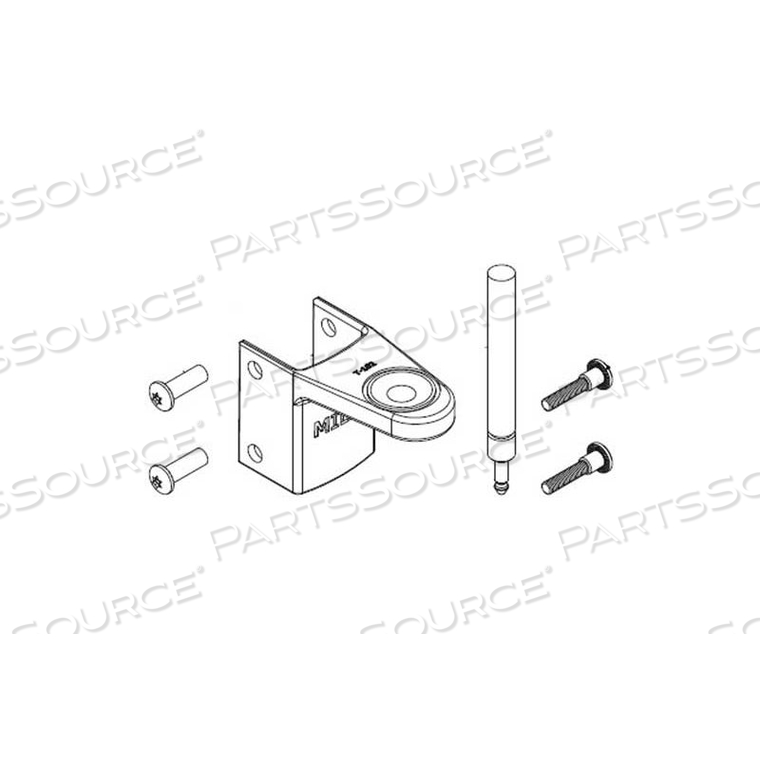 BATHROOM PARTITION TOP HINGE KIT, ZAMAK, BAKED ENAMEL by Bradley Corporation
