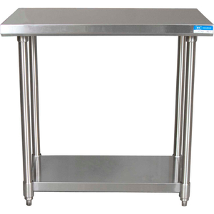 WORKBENCH W/ADJUSTABLE UNDERSHELF, 16 GA. 304 SERIES STAINLESS, 30"WX24"D by BK Resources, Inc. WORKBENCH W/ADJUSTABLE UNDERSHELF, 16 GA. 304 SERIES STAINLESS, 30"WX24"D by BK Resources, Inc.