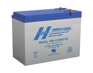 BATTERY, SEALED LEAD ACID, 12V, 10.5 AH, FASTON (F2) by R&D Batteries, Inc.