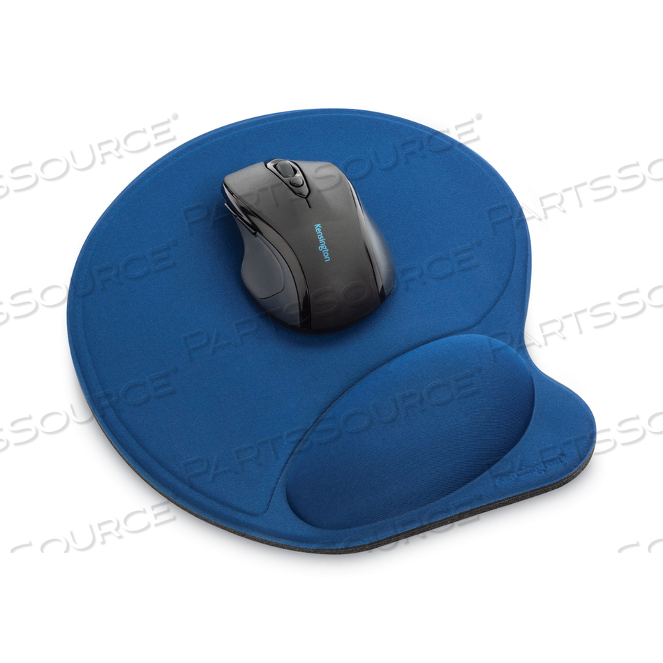 KENSINGTON WRIST PILLOW MOUSE WRIST REST - MOUSE PAD WITH WRIST PILLOW - BLUE - FOR INTERNET MOUSE, MOUSE FOR LIFE, MOUSE-IN-A-BOX, THINKING MOUSE 