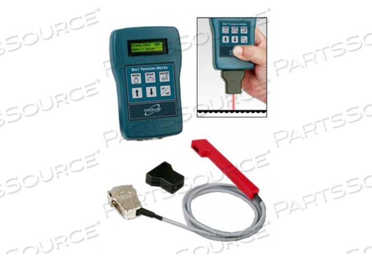 BELT TENSION FREQUENCY METER, 10 TO 400 HZ, UPTO 9.99 M FREE STAND LG, UPTO 9.999 KG/M BELT MASS, ABS CASE, +/-5% OR BETTER, 2 LINE, 16 CHAR by ELECTROMATIC Equip't Co., Inc/Checkline BELT TENSION FREQUENCY METER, 10 TO 400 HZ, UPTO 9.99 M FREE STAND LG, UPTO 9.999 KG/M BELT MASS, ABS CASE, +/-5% OR BETTER, 2 LINE, 16 CHAR by ELECTROMATIC Equip't Co., Inc/Checkline