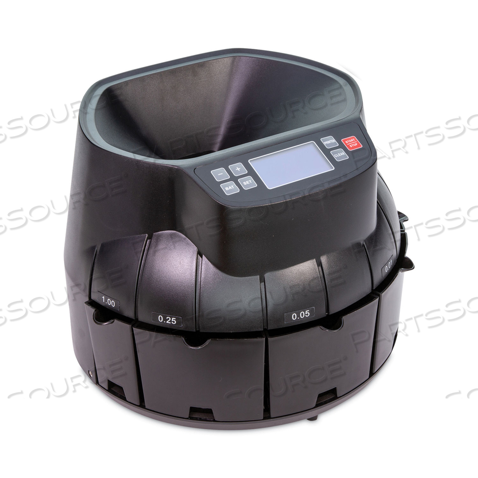 COIN COUNTER, DIMES, NICKELS, PENNIES, QUARTERS, 14.2 X 13.4 X 11, BLACK by CONTROLTEK
